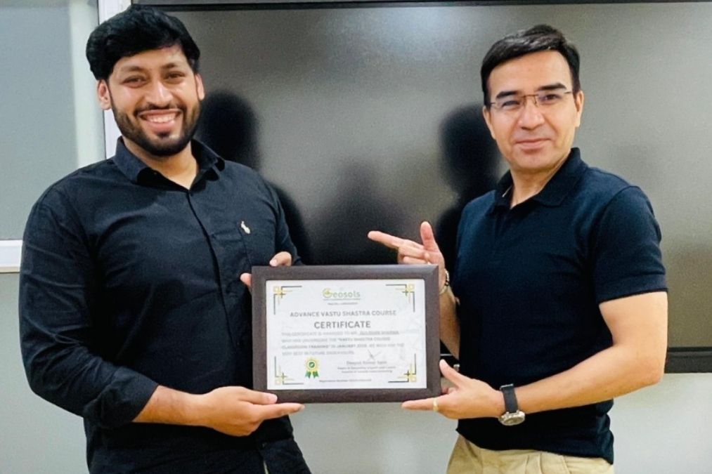 Best Vastu Consultant in India - Deepak Kumar Saini 27 Certificate 1