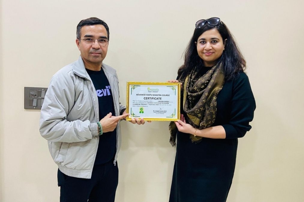 Best Vastu Consultant in India - Deepak Kumar Saini 28 Certificate 2