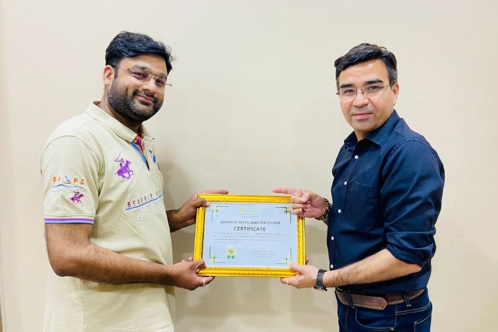 Best Vastu Consultant in India - Deepak Kumar Saini 29 Certificate 3